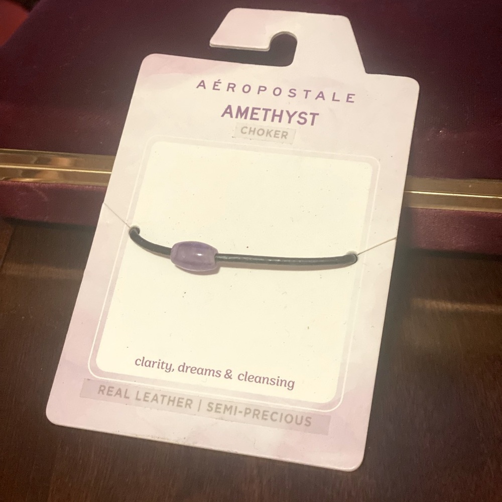 Aeropostale Amethyst Choker Necklace New in Packaging